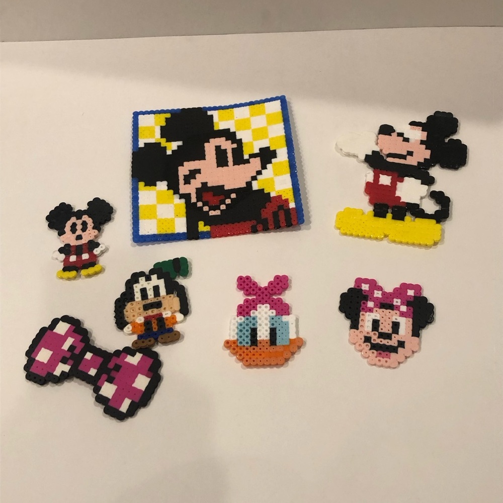 Disney Mickey Mouse and Friends Perler Bead Lot of 7